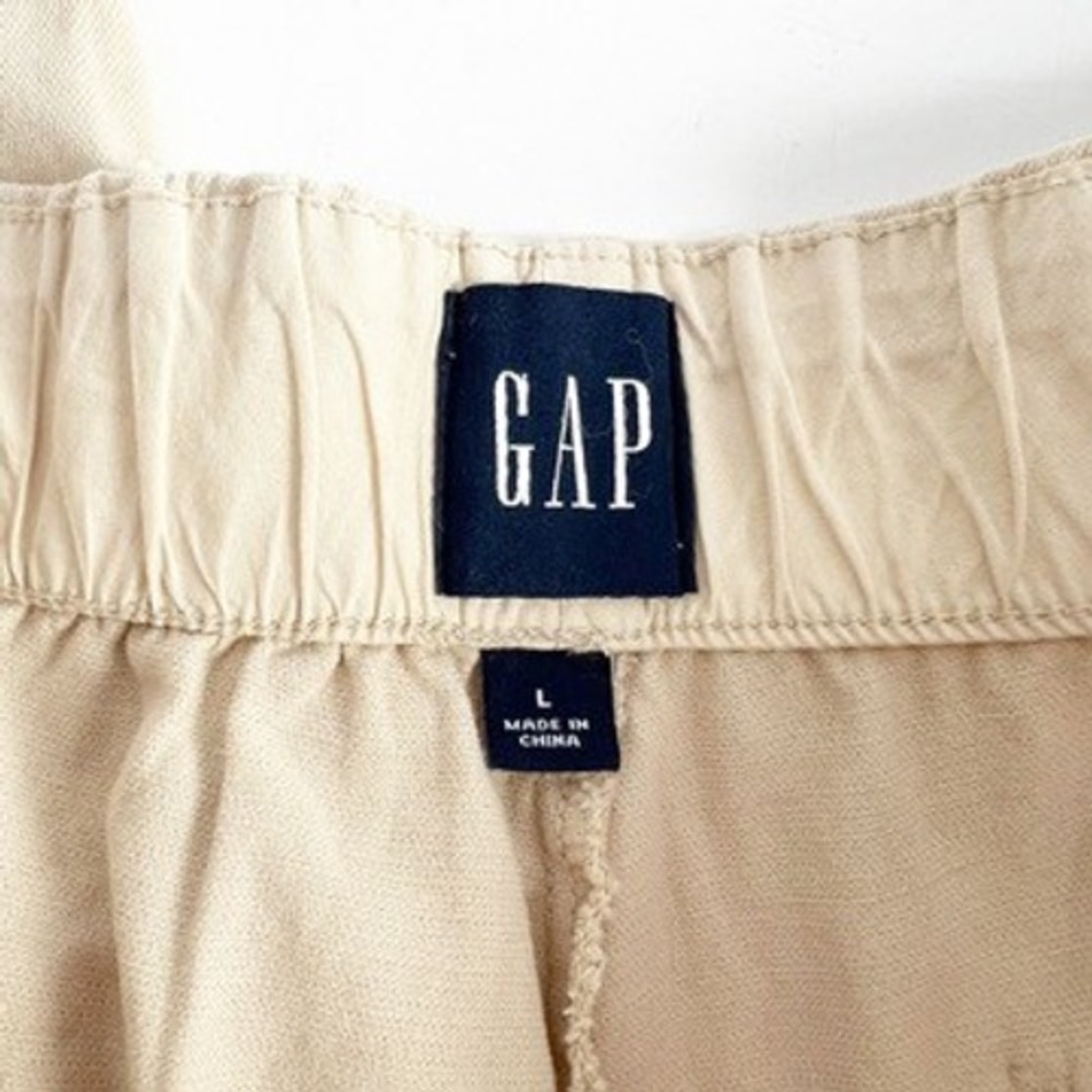 GAP Beige Cargo Linen-Blend Pants - Picture 4 of 5